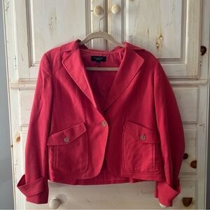 Talbots Cropped Red Jacket